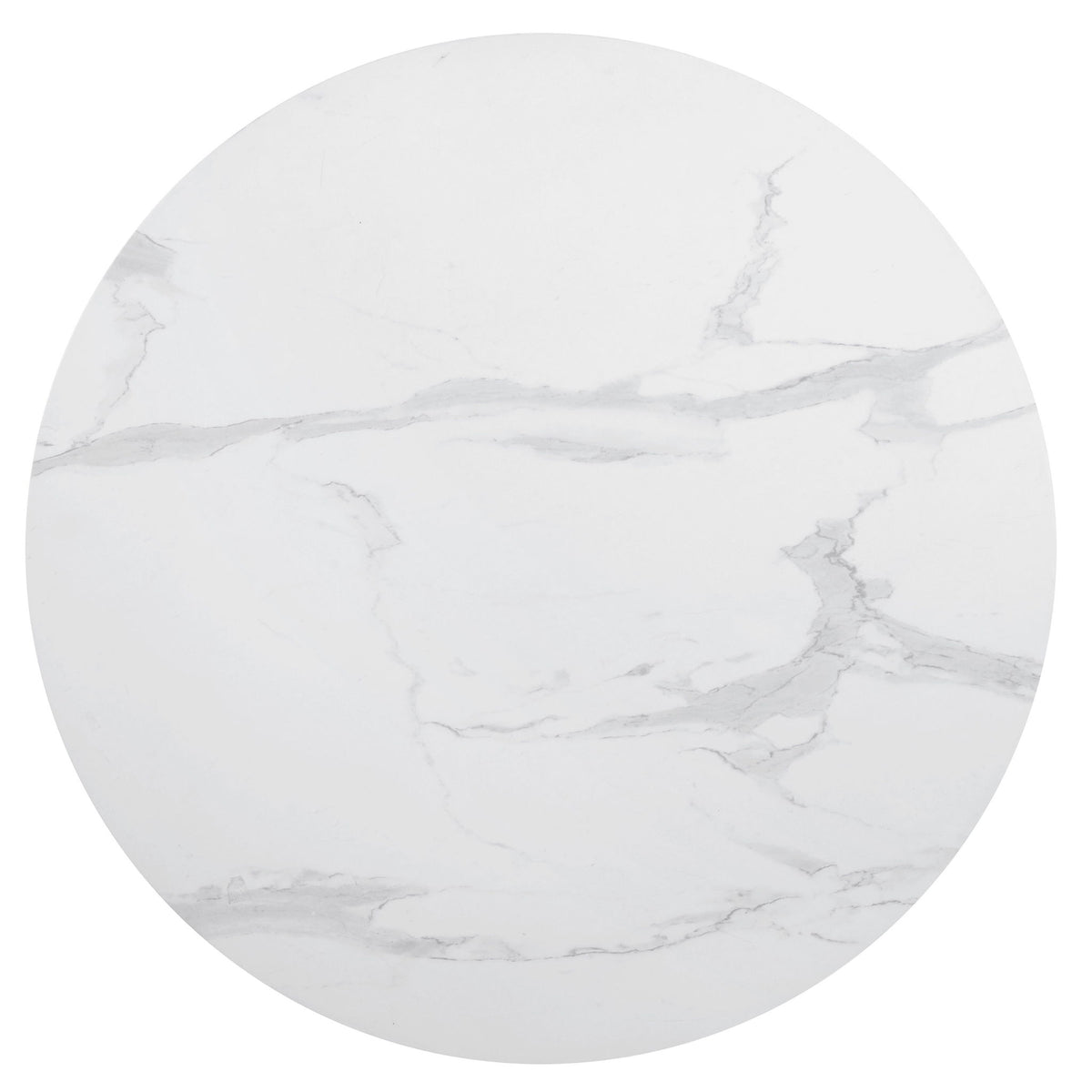 Round Dining Table With Pedestal Base - White
