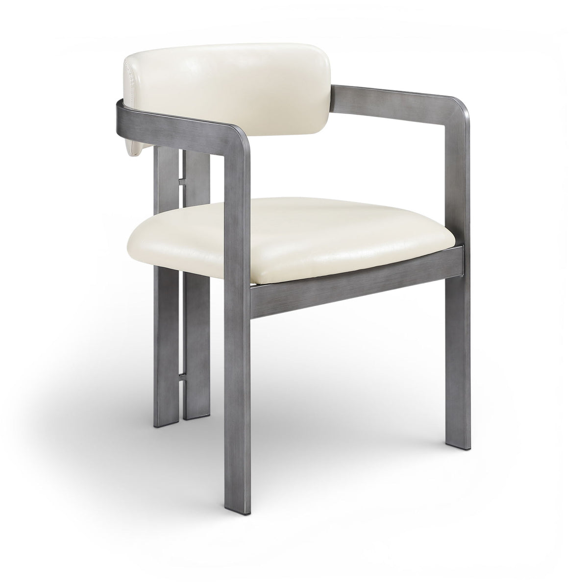 Aurum - Vegan Leather Upholstered Dining Chair With Gray Base (Set of 2)