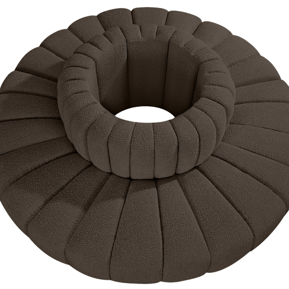 Arc - Boucle Fabric 8 Piece Round Modular Sofa