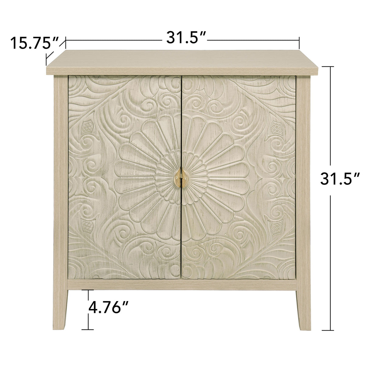 2 Door Cabinet, American Furniture, Suitable For Bedroom, Living Room, Study - Natural