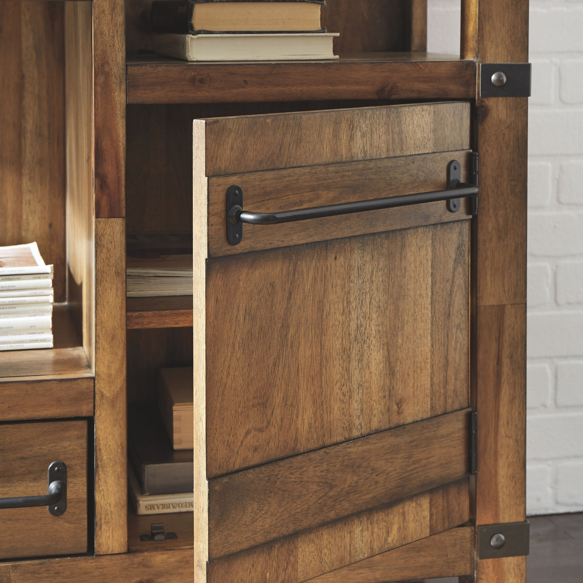 Roybeck - Light Brown / Bronze - Accent Cabinet