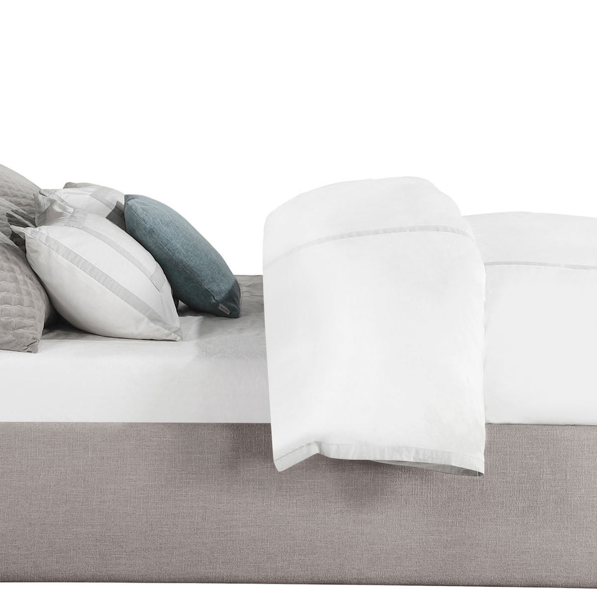 Adam - Linen Fabric Bed With 52" Headboard
