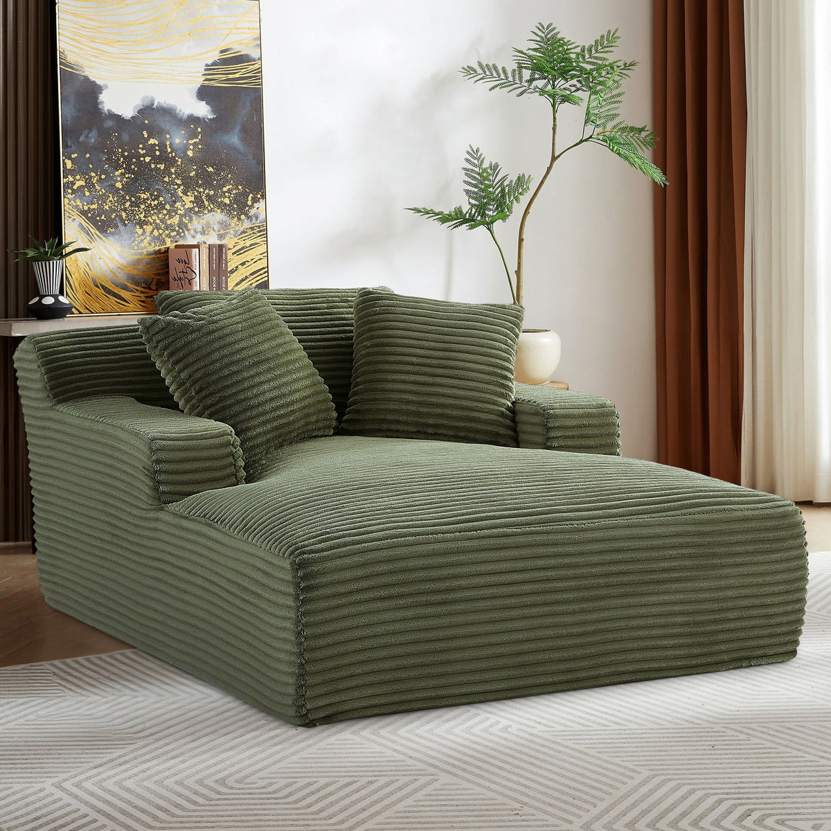 Cloudline - Oversized Chaise Lounge, Modern Comfy Couch With Full Foam Cushioning, Cozy Sleeper Sofabed
