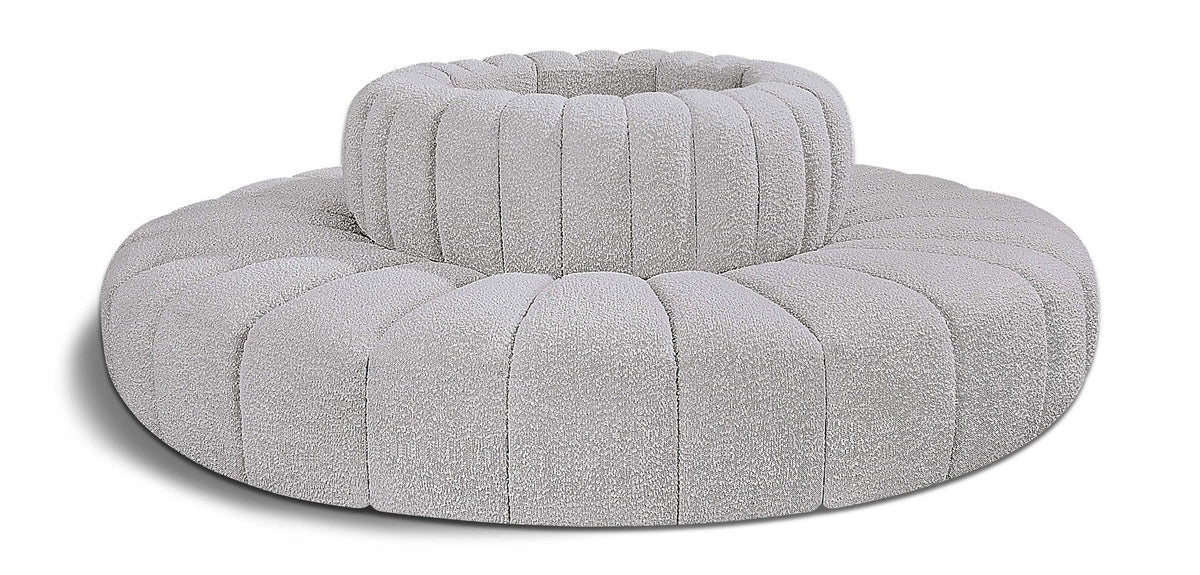 Arc - Boucle Fabric 8 Piece Round Modular Sofa