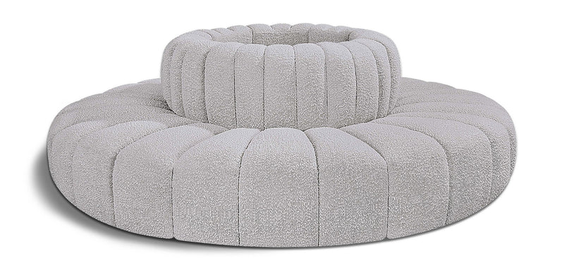 Arc - Boucle Fabric 8 Piece Round Modular Sofa
