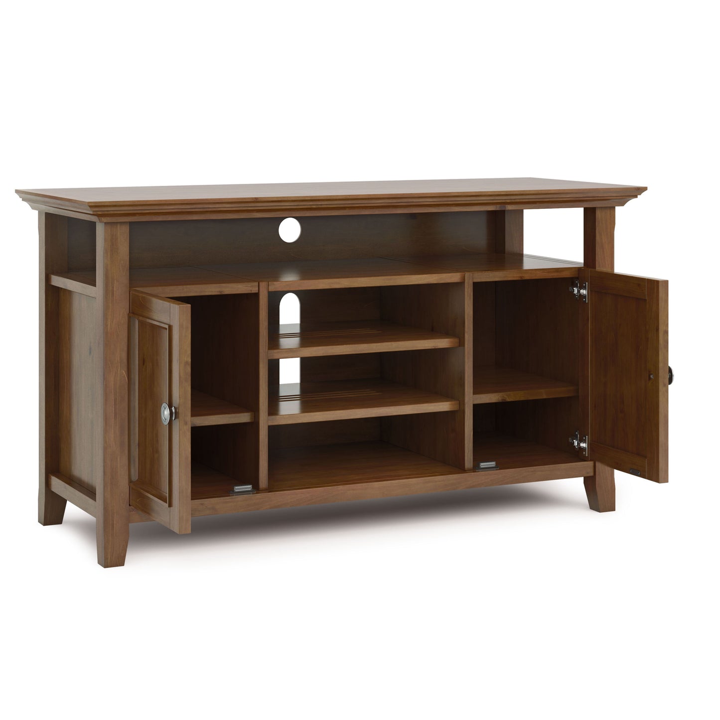 Amherst - TV Media Stand - Medium Saddle Brown