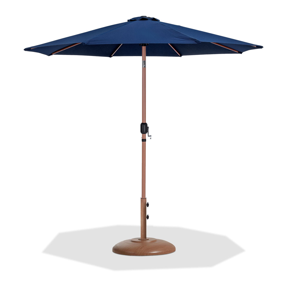 Fiji - Aluminum Patio Umbrella With Round Teak Base