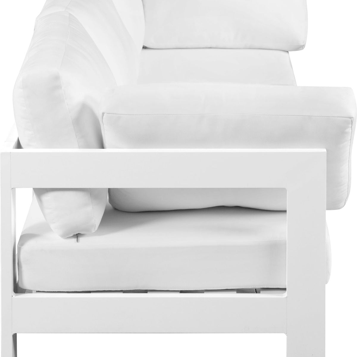 Nizuc - Outdoor Patio 3 Seat Modular Sofa With White Frame