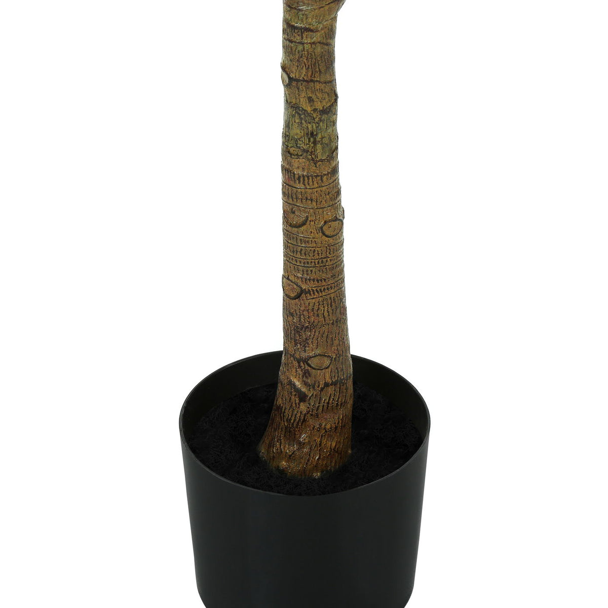 47" Tall, Artificial Plant, Fiddle Tree, Indoor, Fake, Floor, Greenery, Potted, Real Touch, Decorative - Green / Black