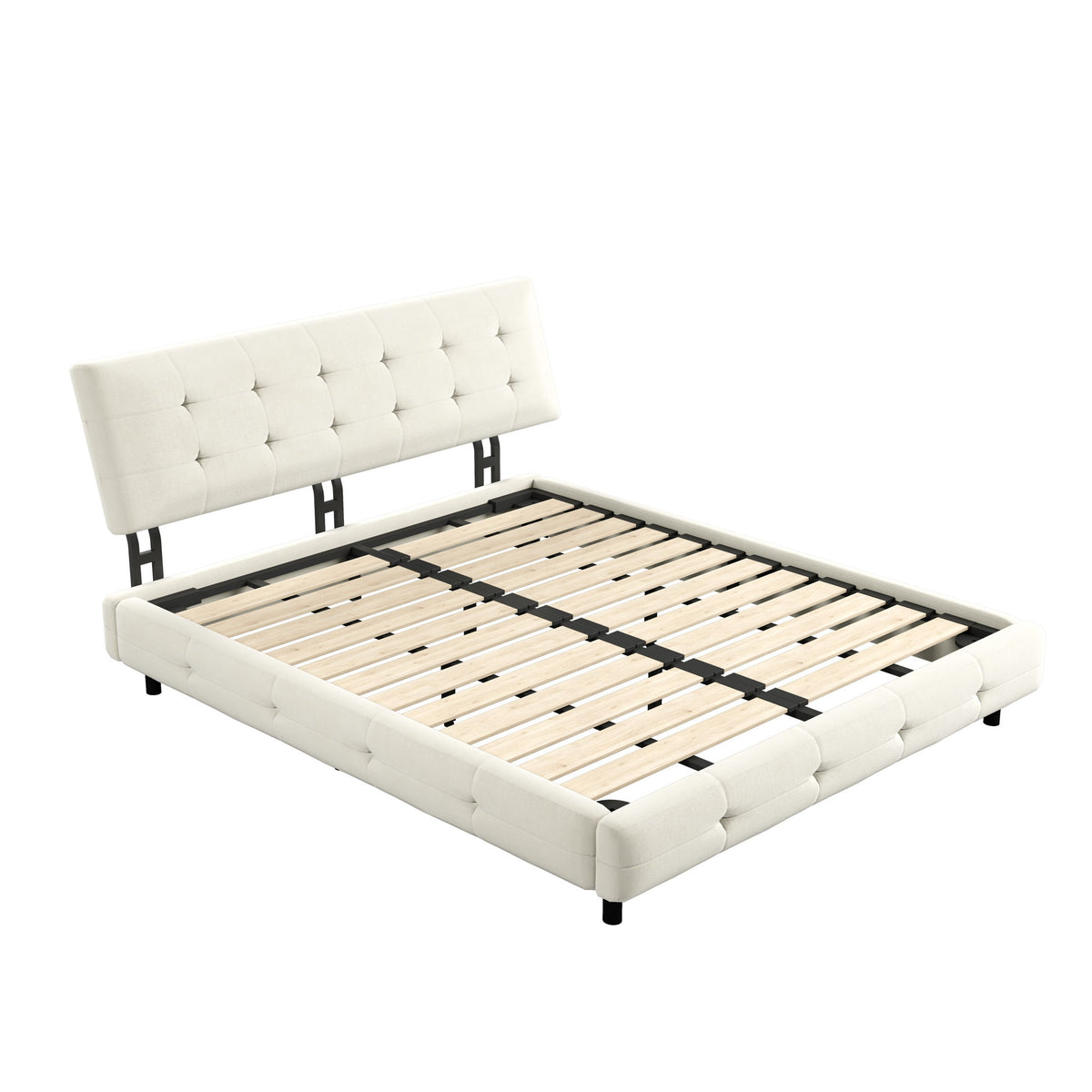 Tufted Headboard With Extra-Large Ultra-Soft Cloud Pillow Design
