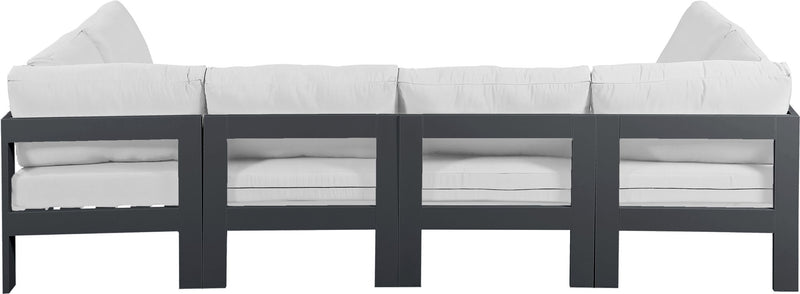 Nizuc - Outdoor Patio 6 Piece Modular Sectional With Gray Frame