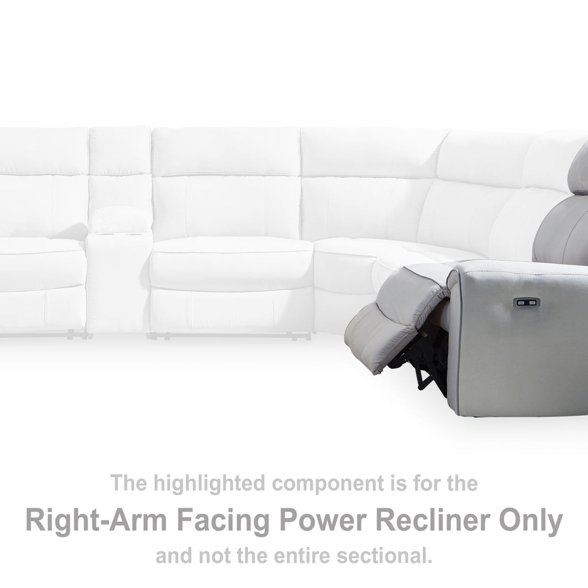 Social Pointe - RAF Zero Wall Power Recliner - Pearl / Ash