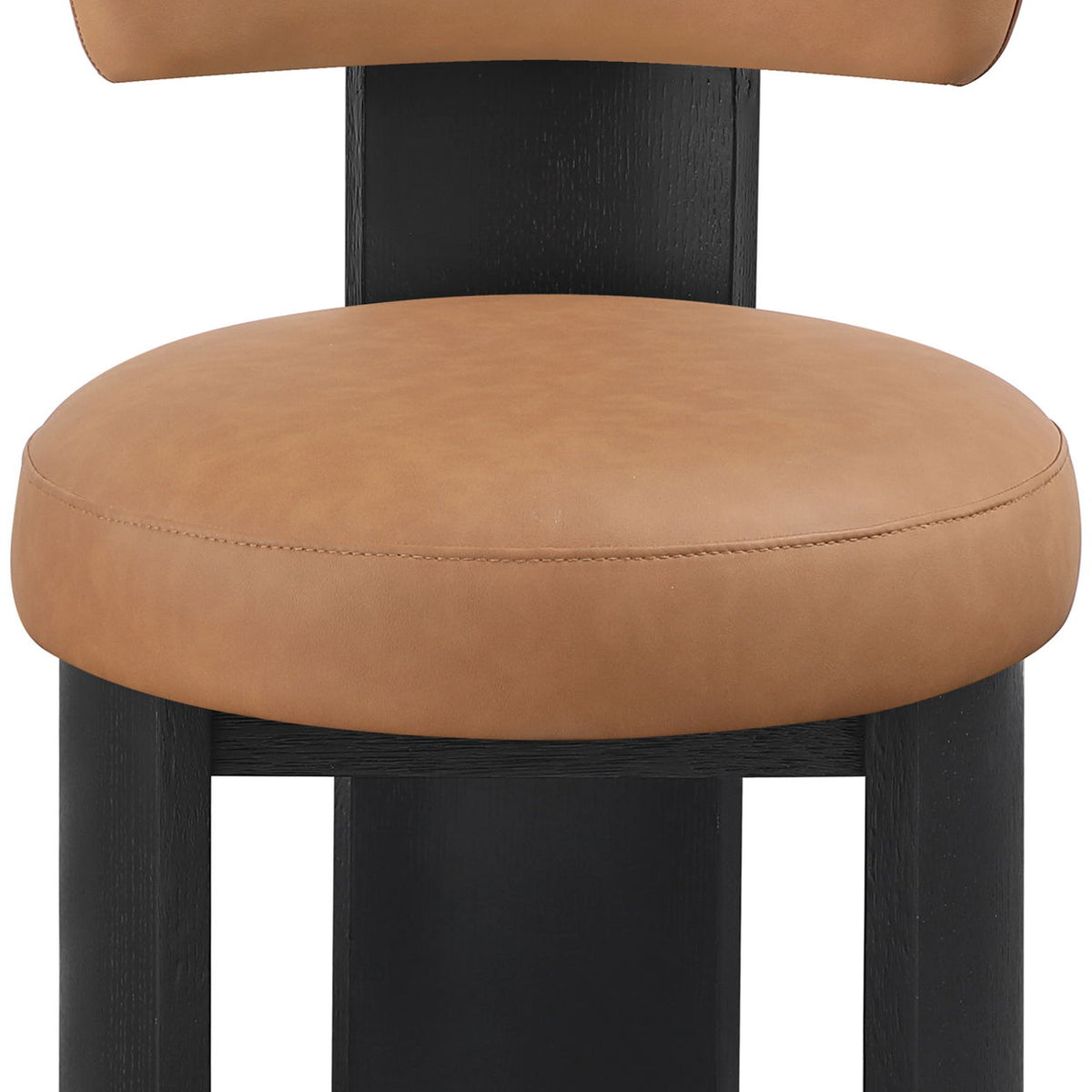 Atelier - Vegan Leather Upholstered Dining Chair (Set of 2) - Black Frame