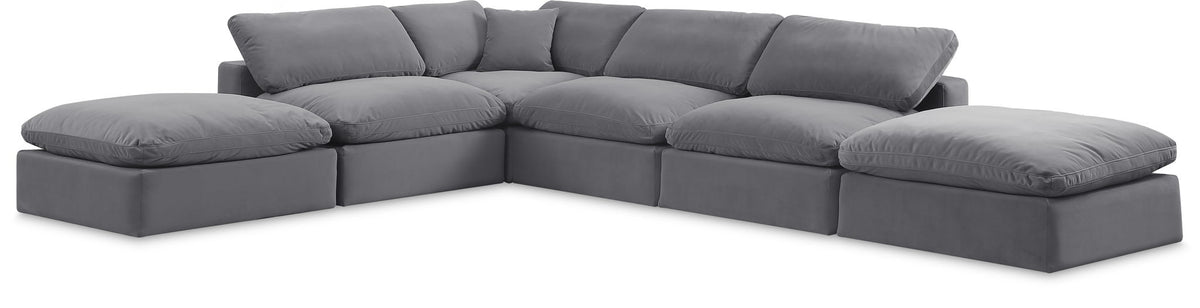Comfy - 6 Piece Velvet Modular Sectional