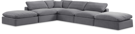 Comfy - 6 Piece Velvet Modular Sectional