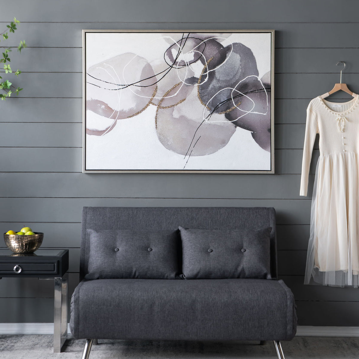 Large Modern Oil Painting, Hand Painted Abstract Watercolor Texture - Multicolor