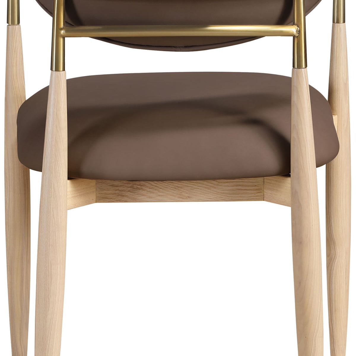 Riccio - Dining Arm Chair (Set of 2) - Natural And Gold Frame