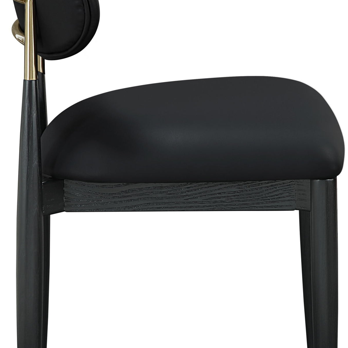 Riccio - Dining Side Chair (Set of 2) - Black And Gold Frame