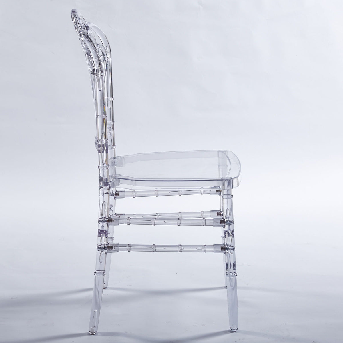 Welding Chair, Dining Chair / Plastic Seat (Set of 4) - Transparent