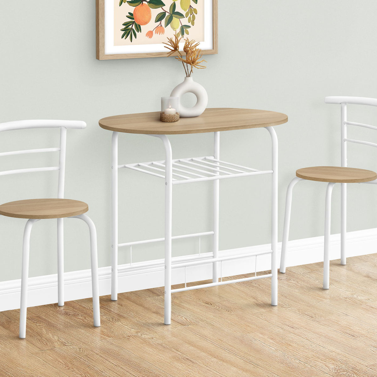 3 Pieces Dining Table Set, Small, Contemporary & Modern