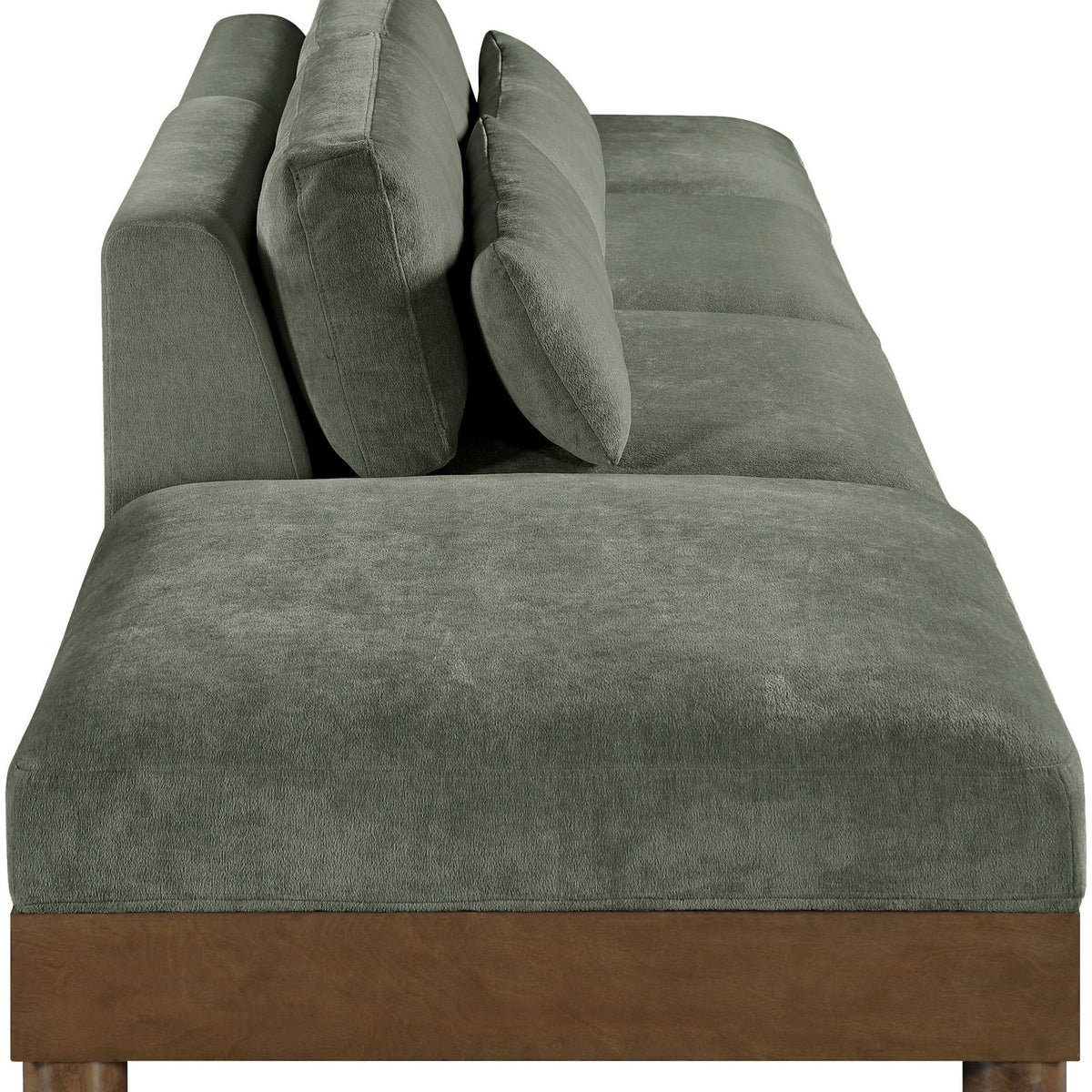 Turin - Chenille Fabric Upholstered Modular Sectional - Green