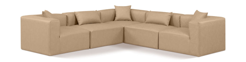 Cube - 5 Piece Modular Corner Sectional - Tan