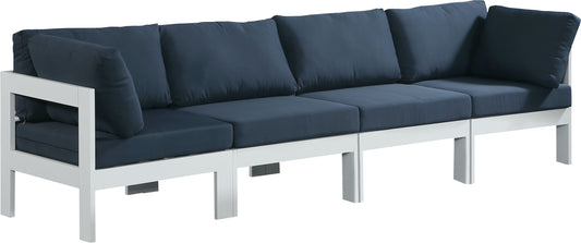 Nizuc - Outdoor Patio Modular Sofa - Navy - Metal