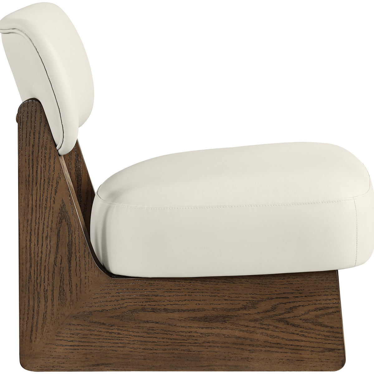 Vetra - Vegan Leather Upholstered Accent Chair With Brown Base