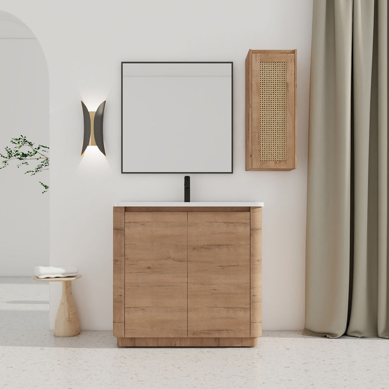 Freestanding Bathroom Vanity With Sink And 2 Soft Close Doors