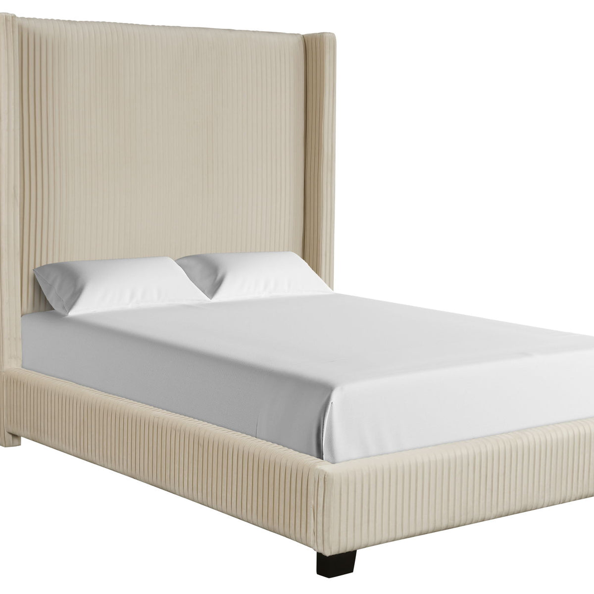 Upholstered Bed, Space-Saving Design