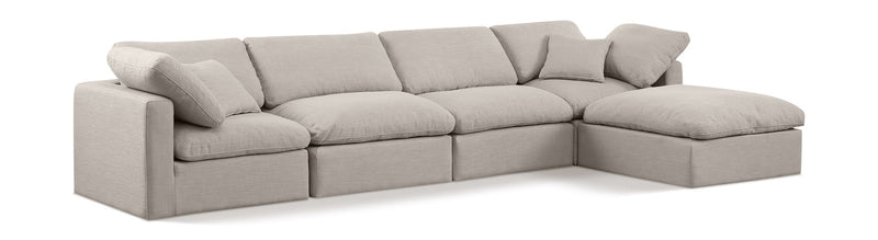 Indulge - Linen 5 Piece Modular Sectional With Chaise