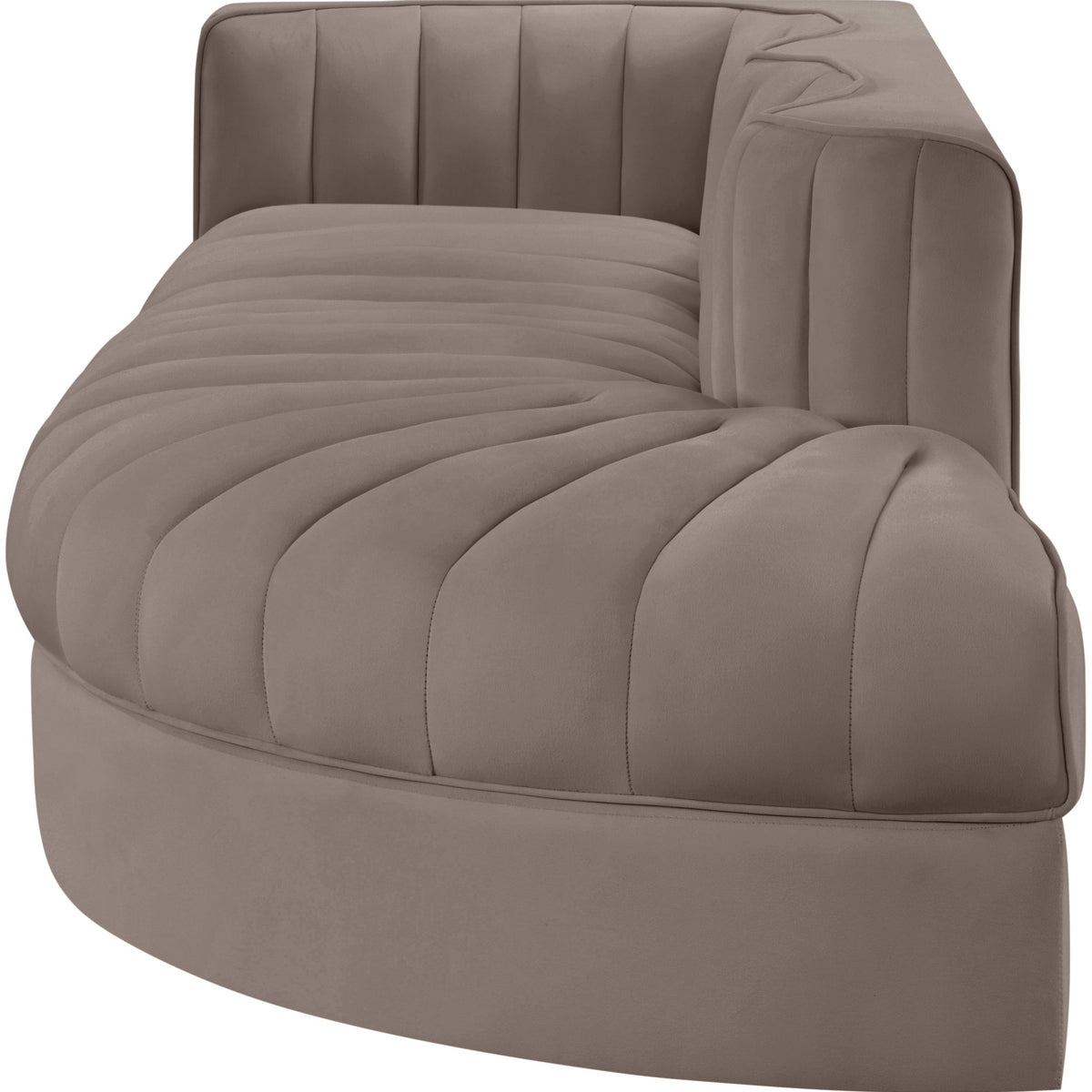 Rummi - Velvet Performance Fabric Upholstered 3 Piece Modular Sectional
