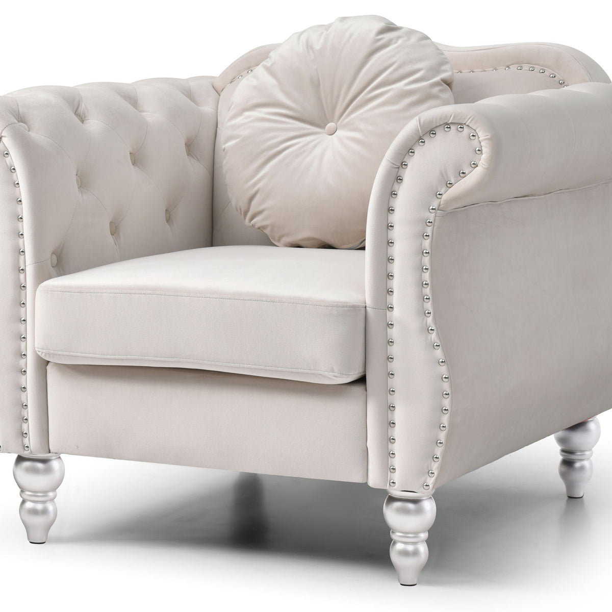 Chic Transitional Flared Arm Chair
