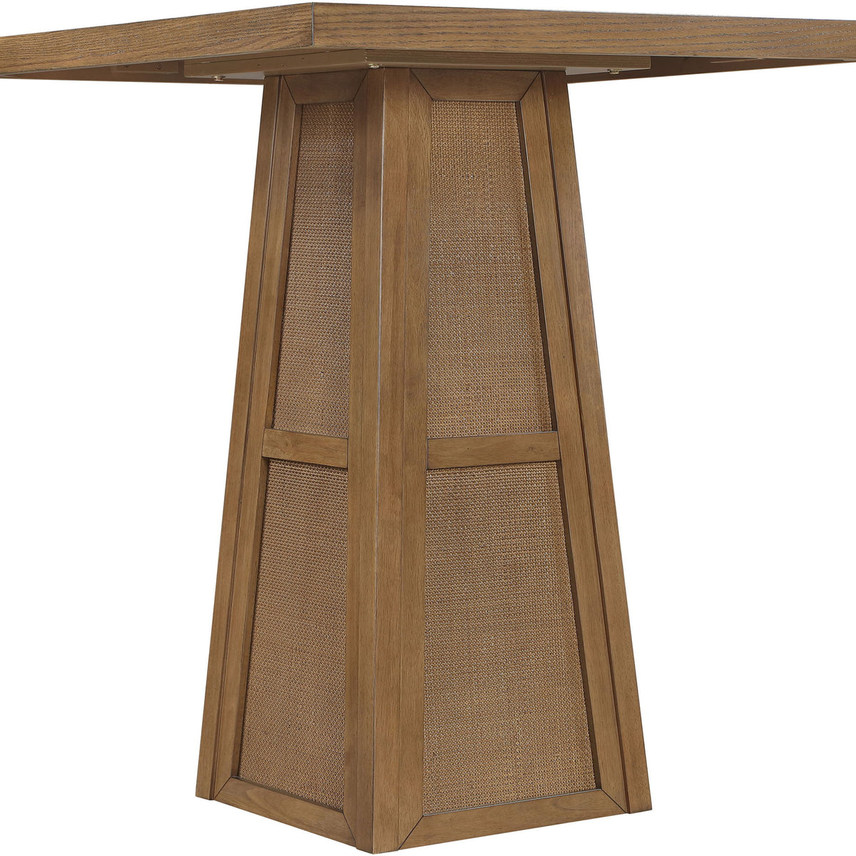 Fenwick - Cane, Oak Veneer And Solid Wood Bar Height Table