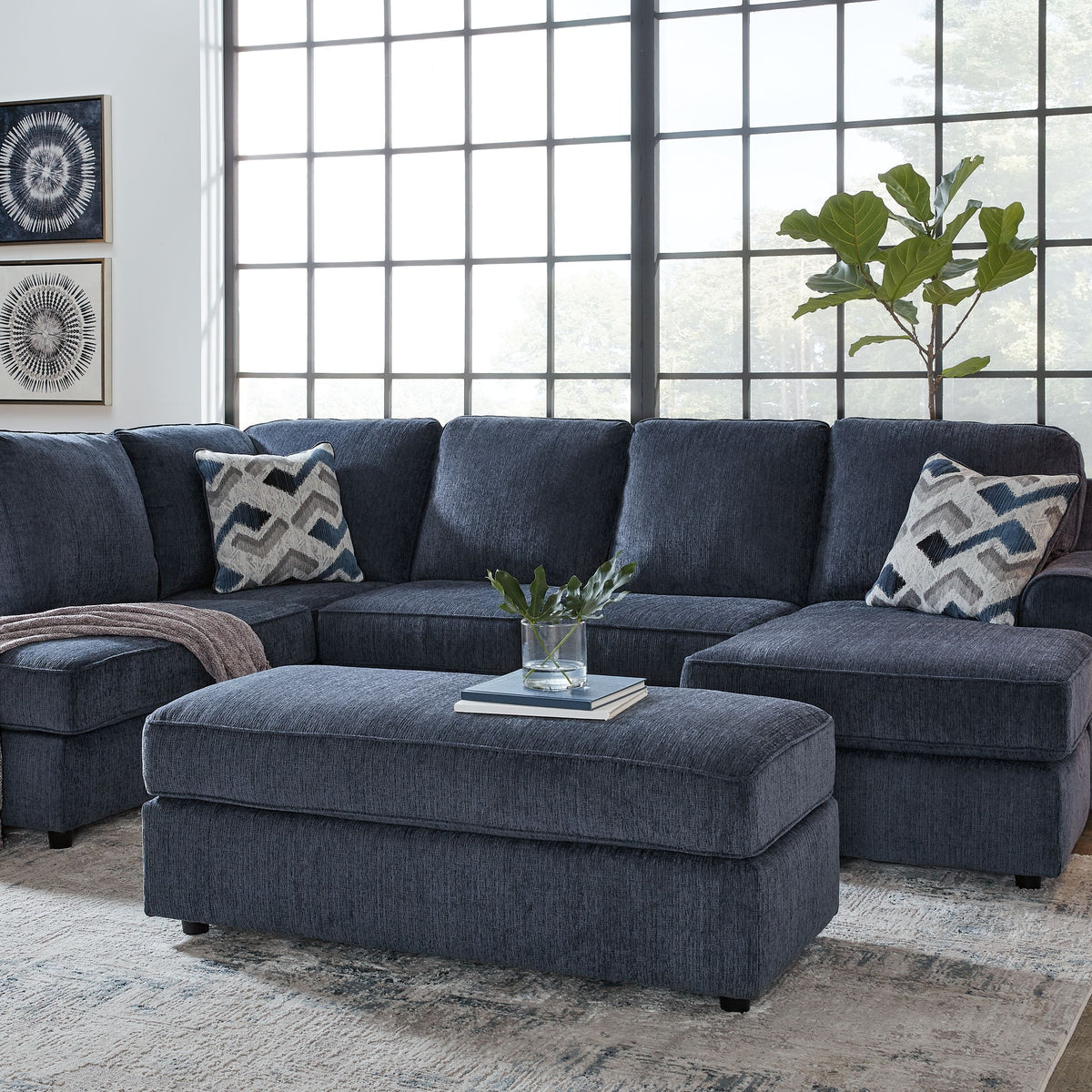 Albar Place - Sectional With Ottoman