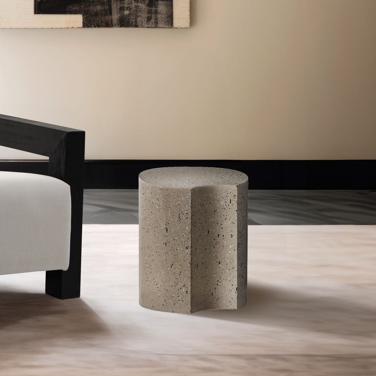 Dimple - End Table - Terazzo Finish
