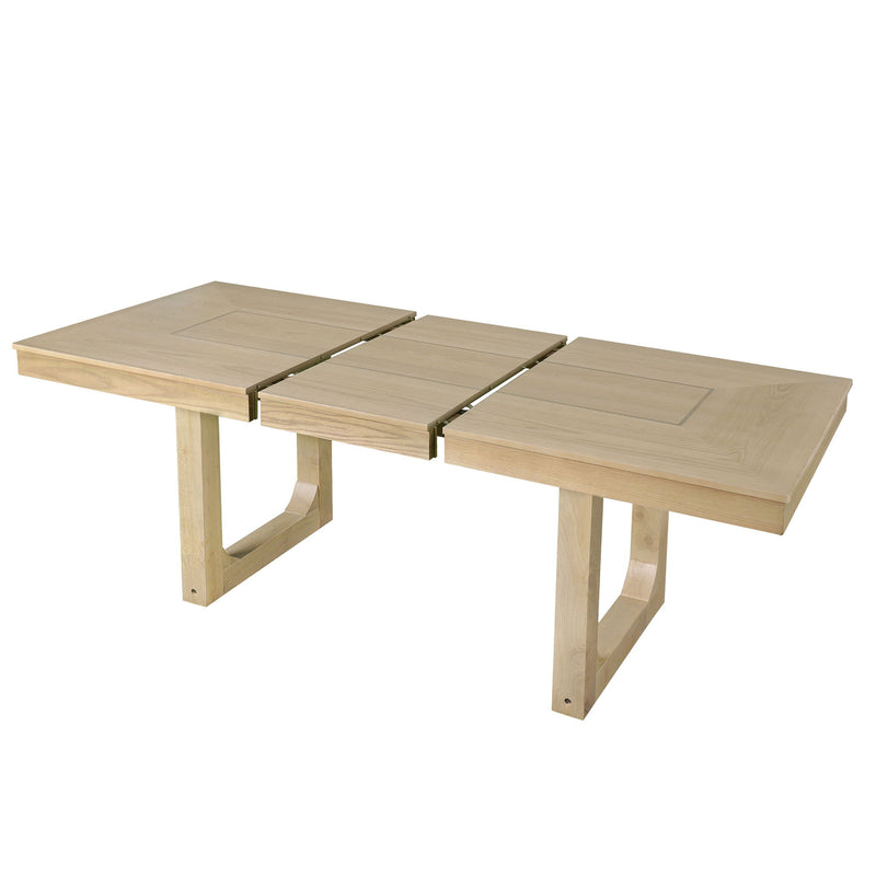 Farmhouse Wooden Kitchen Table With Removable Leaf