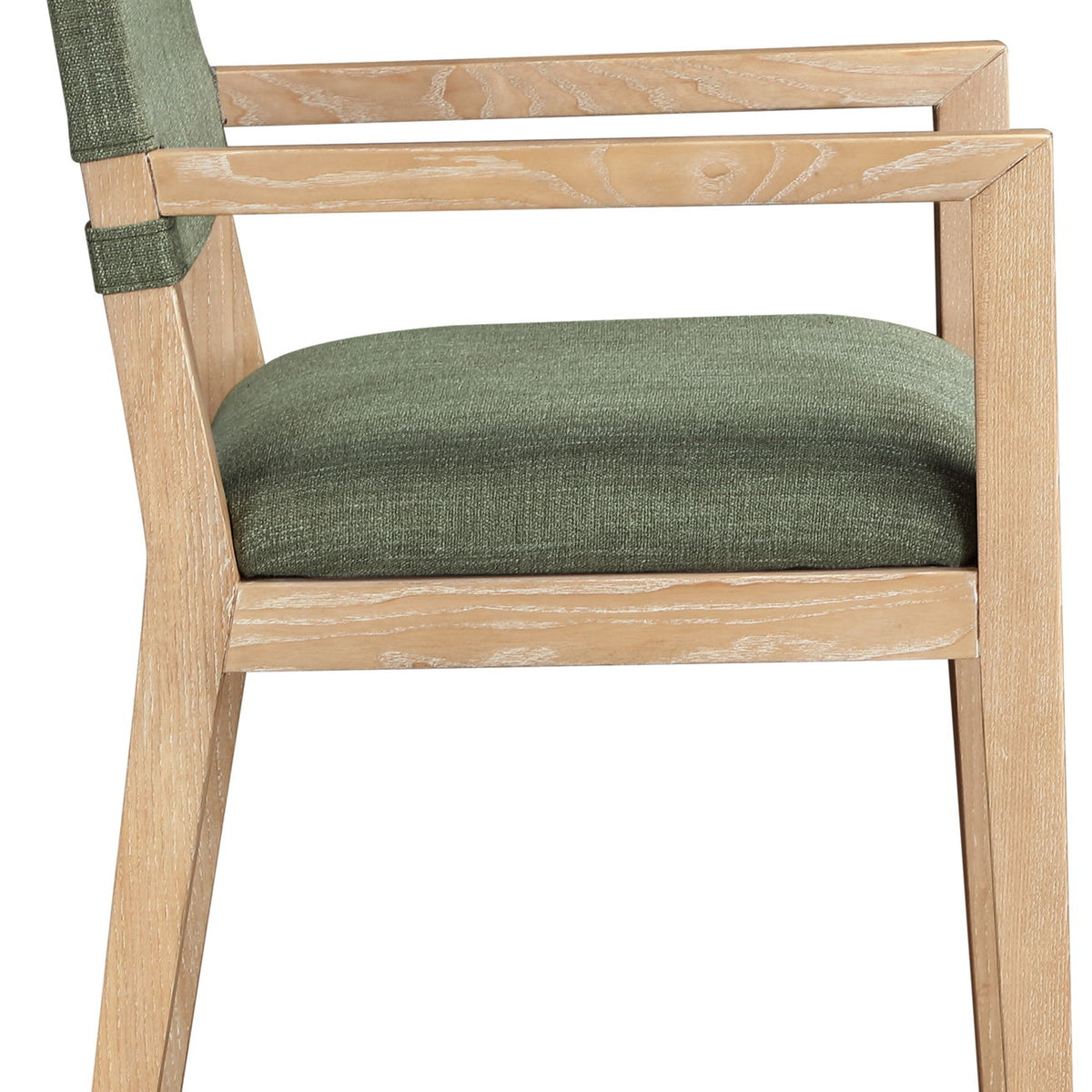 Avon - Linen Textured Performance Fabric Upholstered Dining Arm Chair