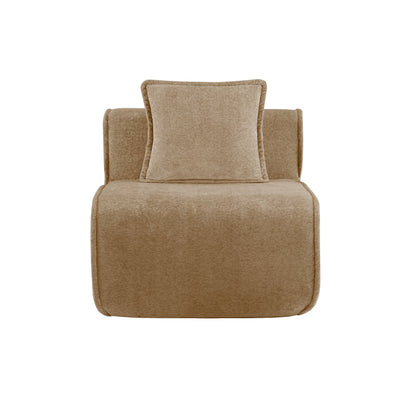Harrison Armless Sofa - Brown Velvet