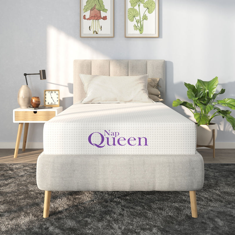 White memory foam mattress with silky mesh top cover