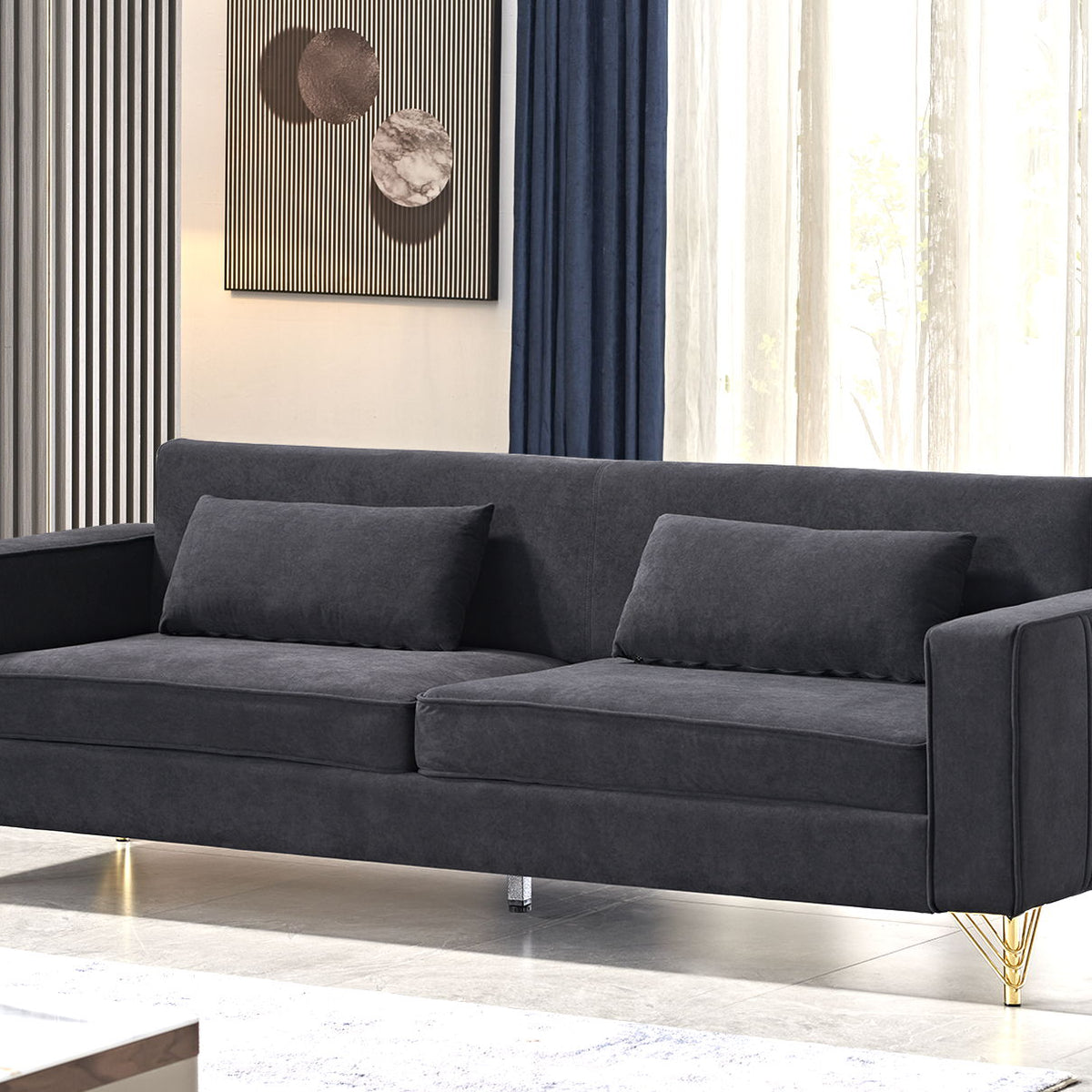 Aesthetic 3 Seater Couch With Classic Modern Appeal And Luxurious Soft Comfort