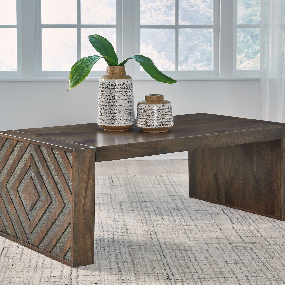 Dreggan - Rectangular Cocktail Table - Brown