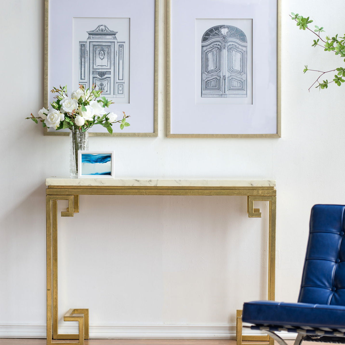 Fake Pencil Architectual Wall Art, Wall Decor Accent (Set of 2) - Silver