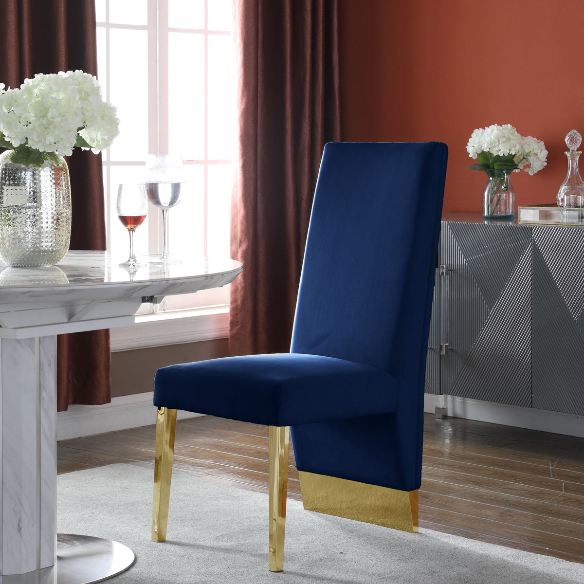 Porsha - Dining Chair with Gold Legs (Set of 2)