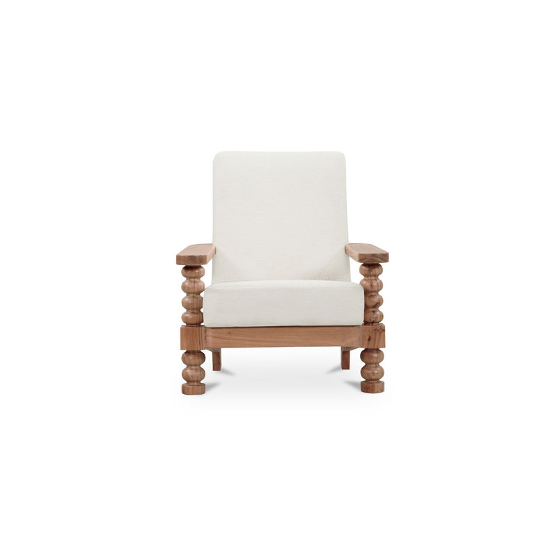 Ingrid - Accent Chair - Off White / Light Brown