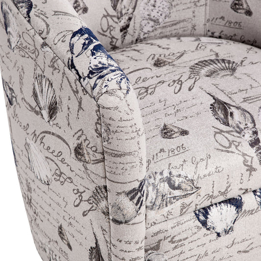 Boardwalk - Swivel Accent Chair Polyester Fabric - Gray