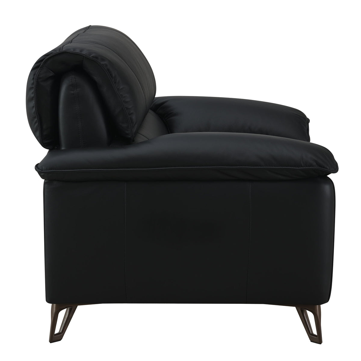 Eilene - Top Grain Leather Chair - Black