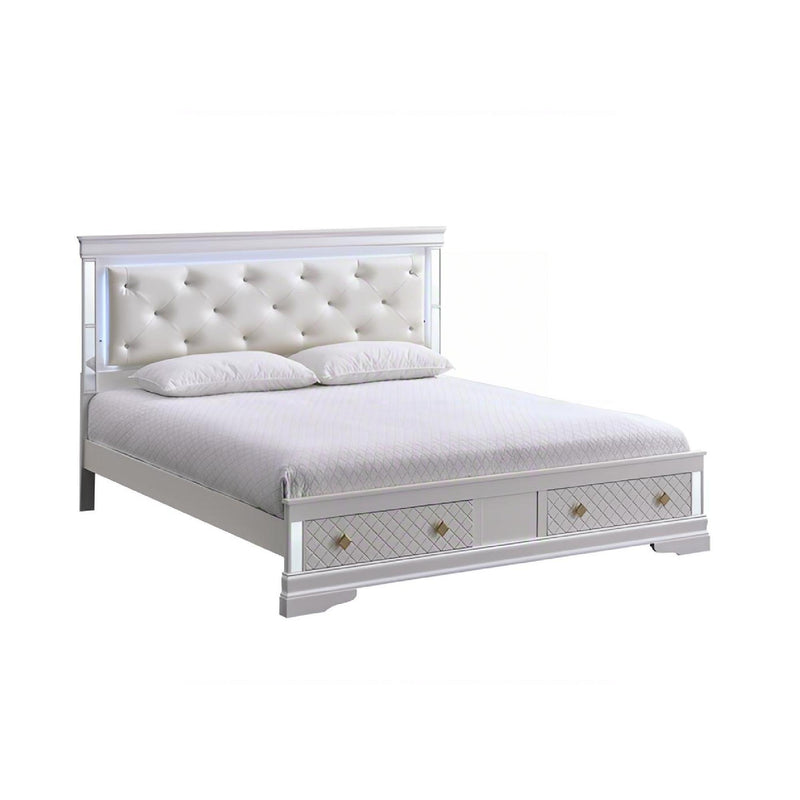 Verona - Bed With LED Accent Lighting, 2 Drawers
