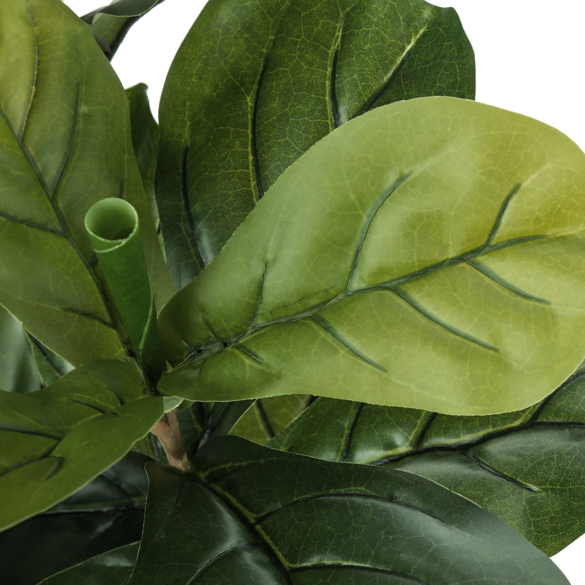 41" Tall, Artificial Plant, Fiddle Tree, Indoor, Faux, Fake, Floor, Greenery, Potted, Real Touch, Decorative - Green / Black