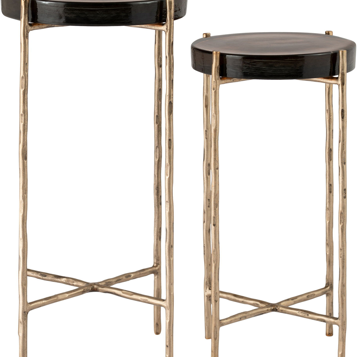 Vetra - Iron Base Bunching End Table - Brass